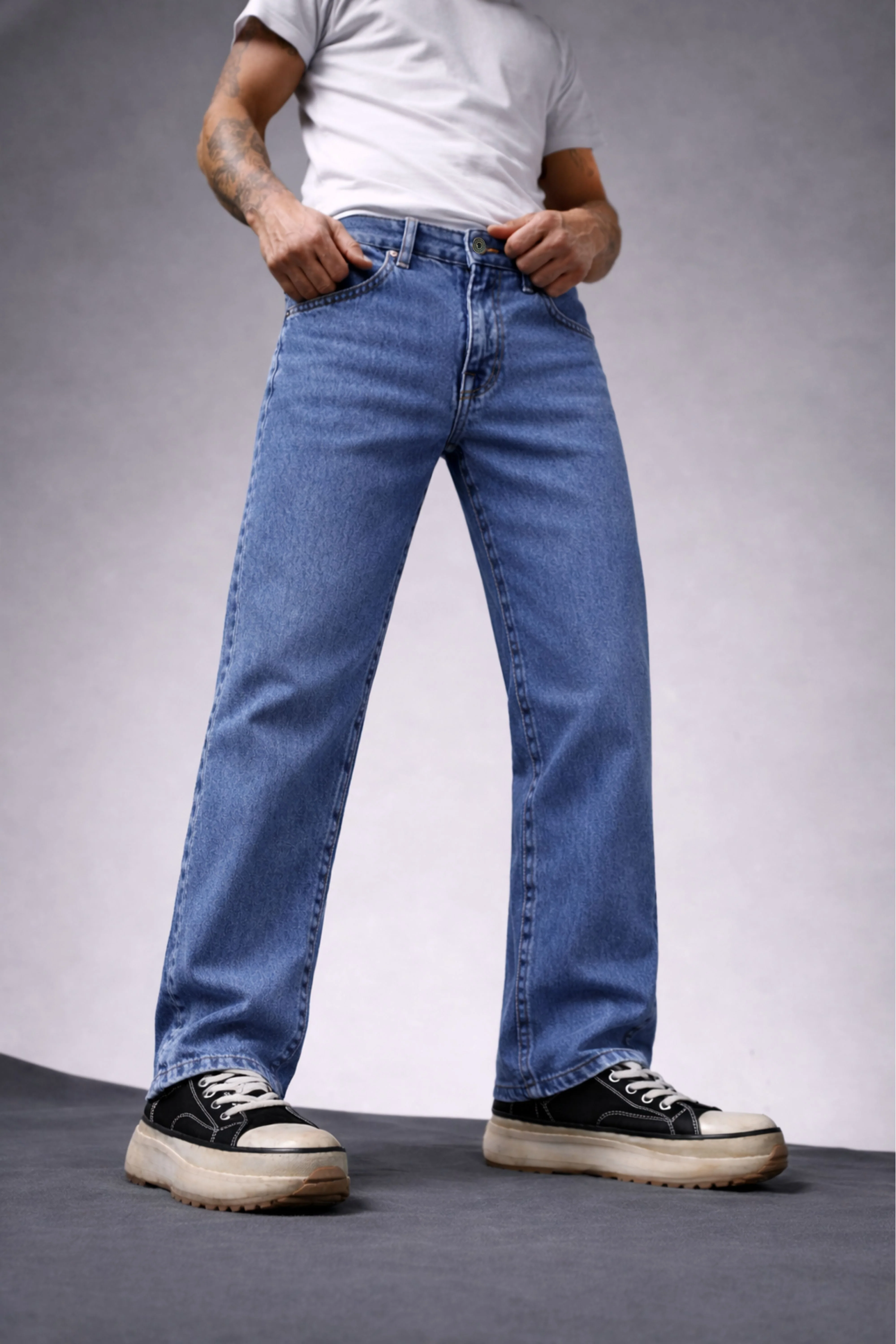 Indigo Drift Blue Vintage Washed Cargo
