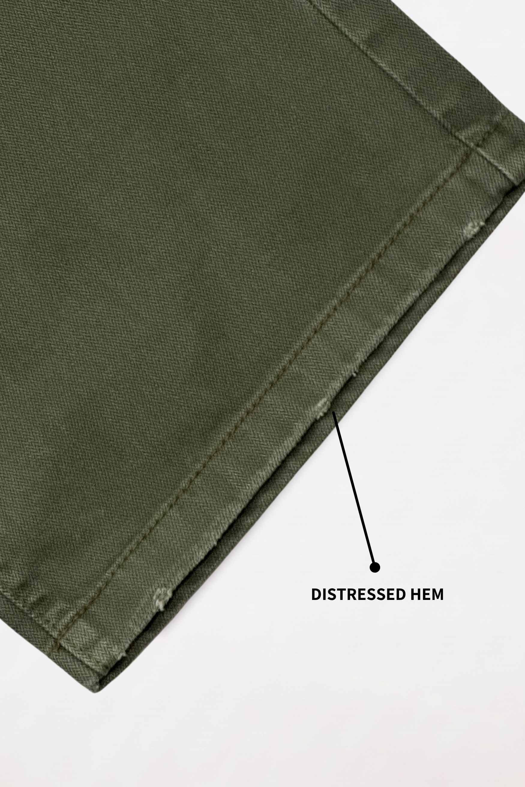 Ivy Wash Green Distressed Baggy Denim - Image 6