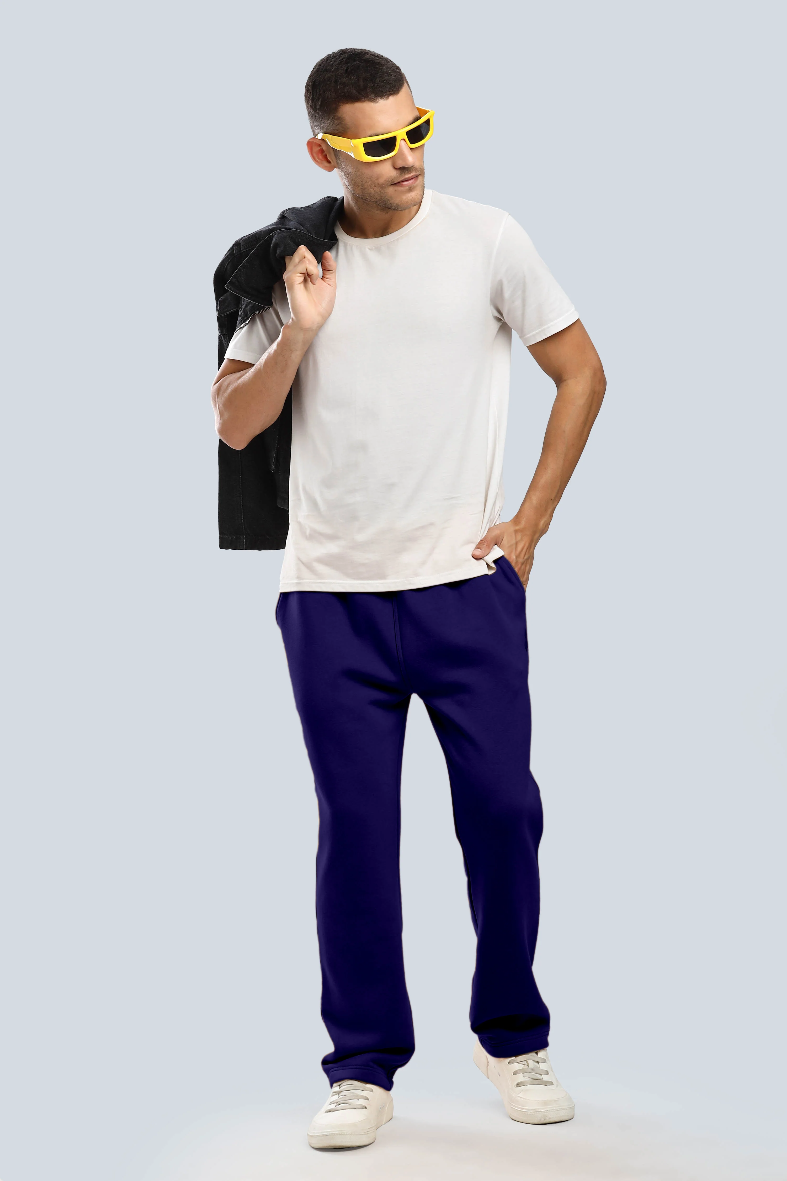 Navy Heavy Weight Straight Fit Jogger - Image 13