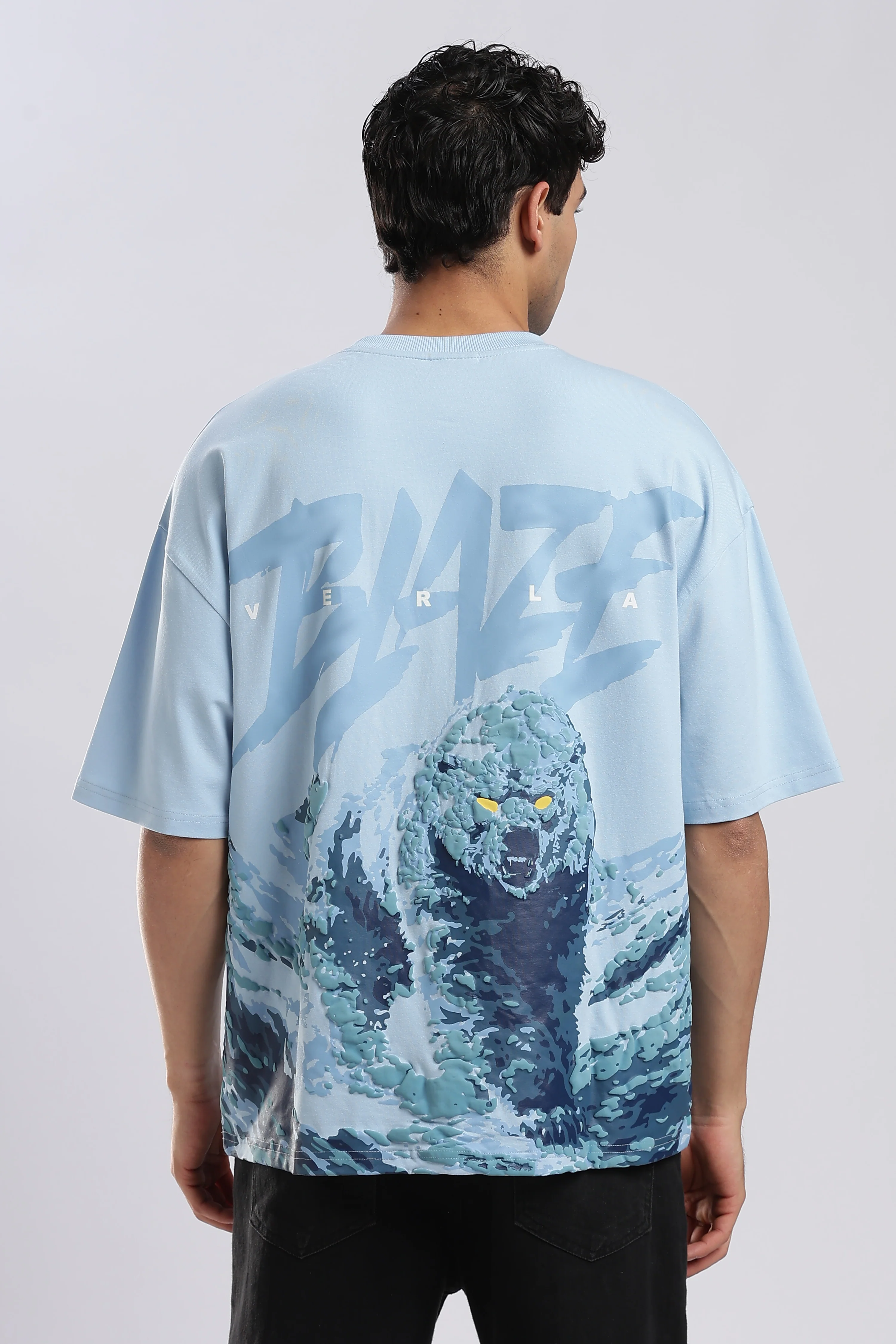 Polar Blaze Blue Oversized T-shirt - Image 5