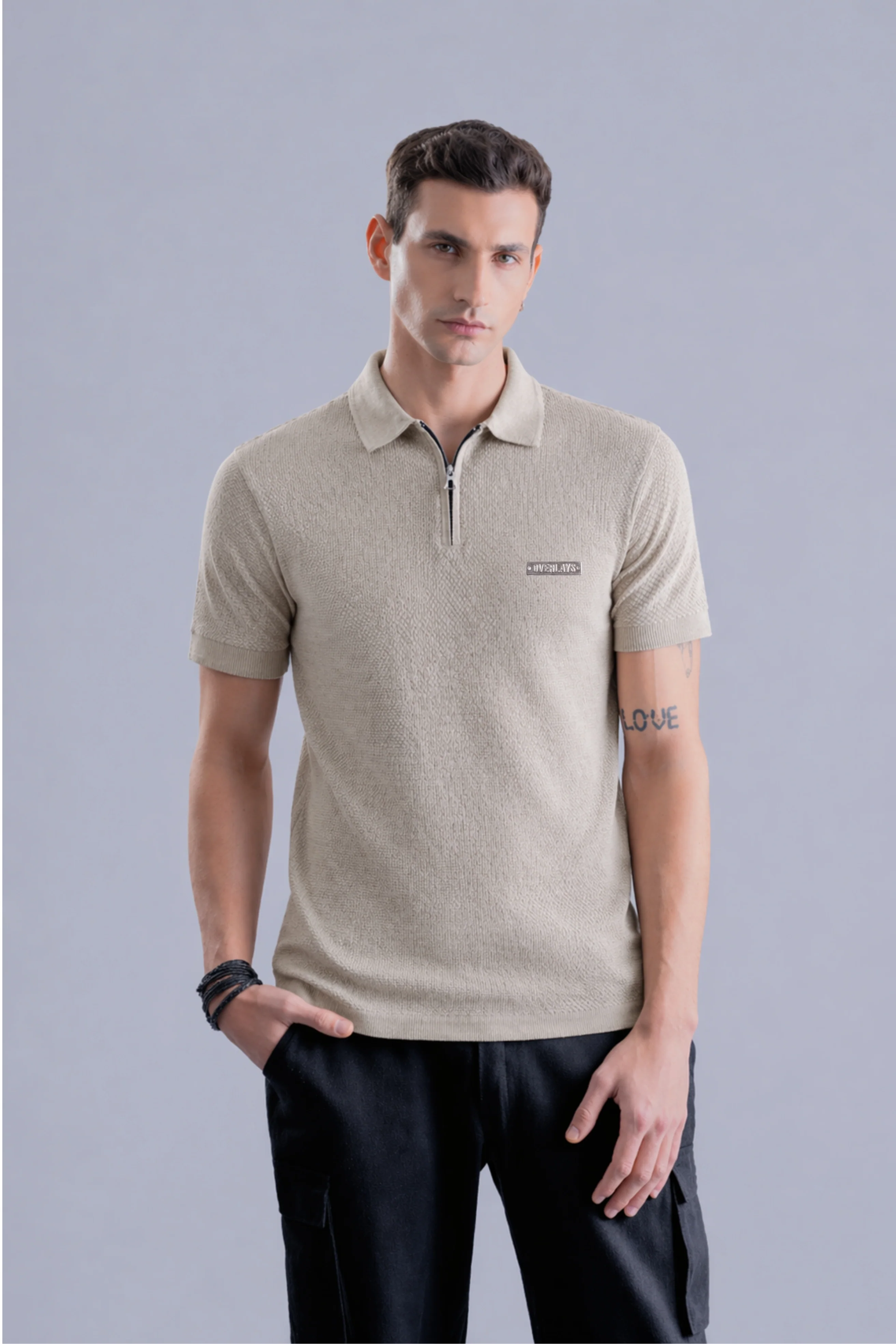 Sahara Drift Tan Regular Fit Polo