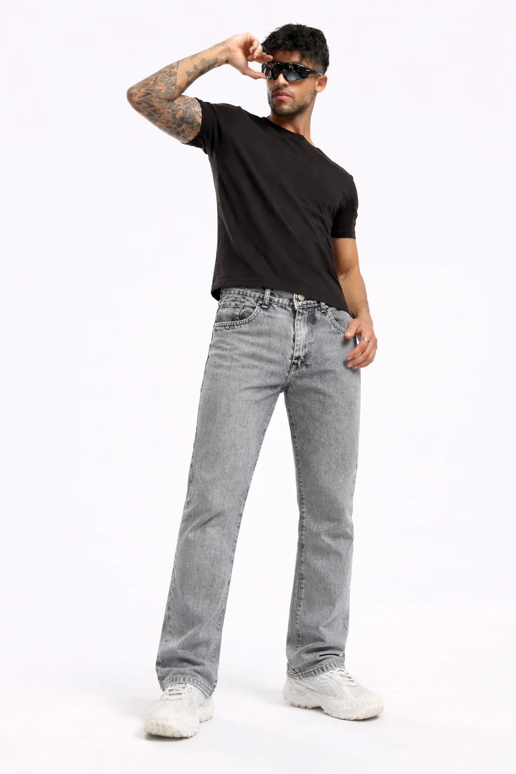 Shadow Mist Grey Vintage Washed Cargo
