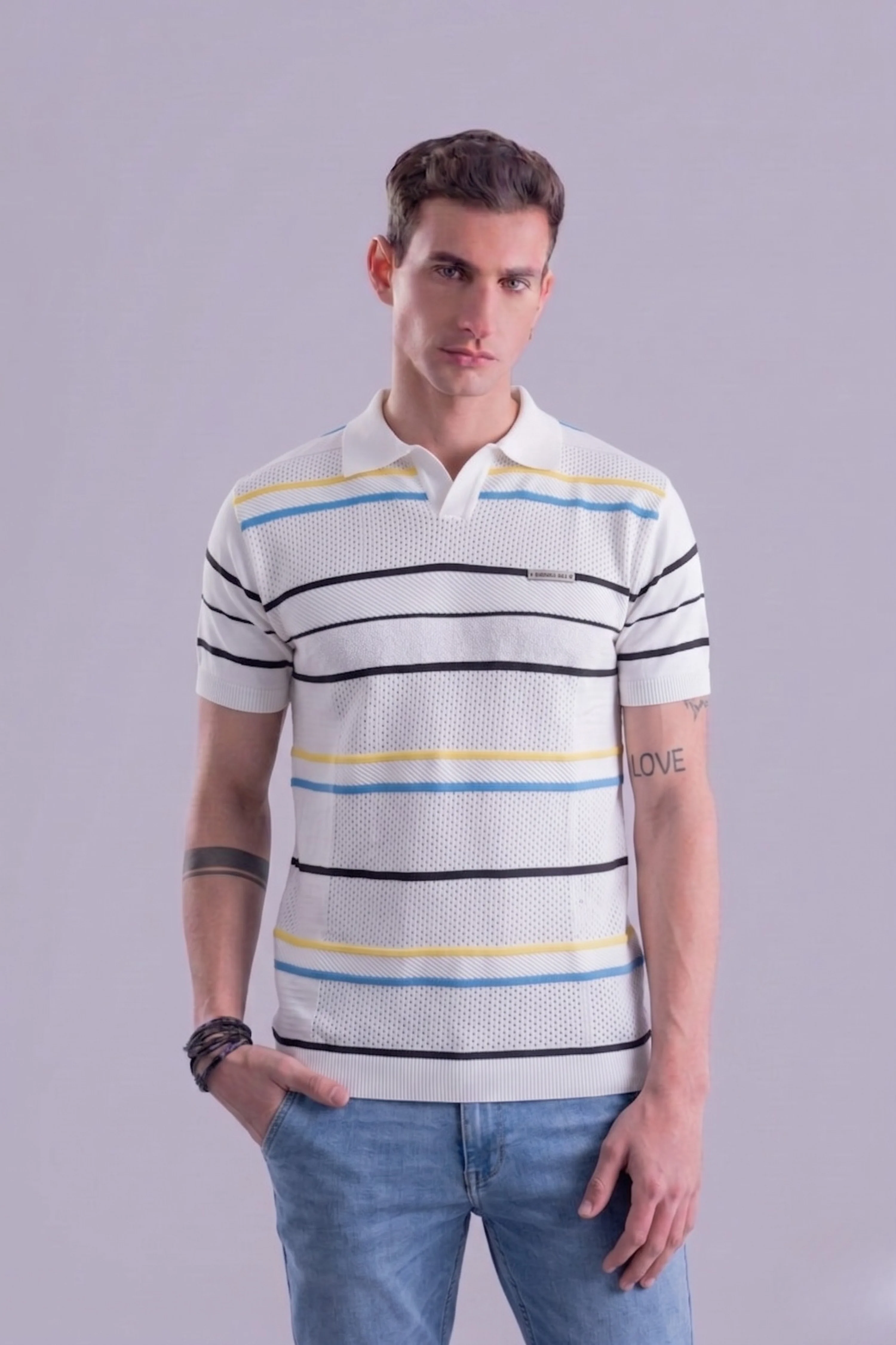 Sun Stripe Regular Fit Polo