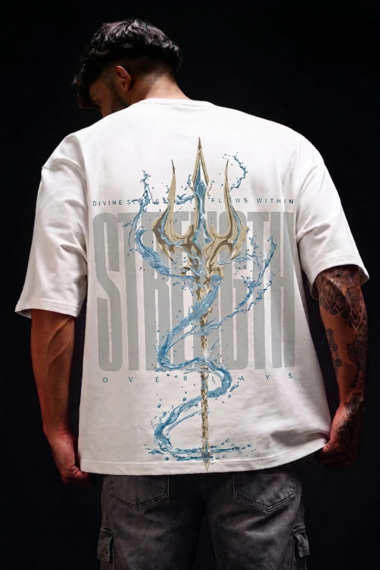 Trinity White Oversized T-shirt - Image 4